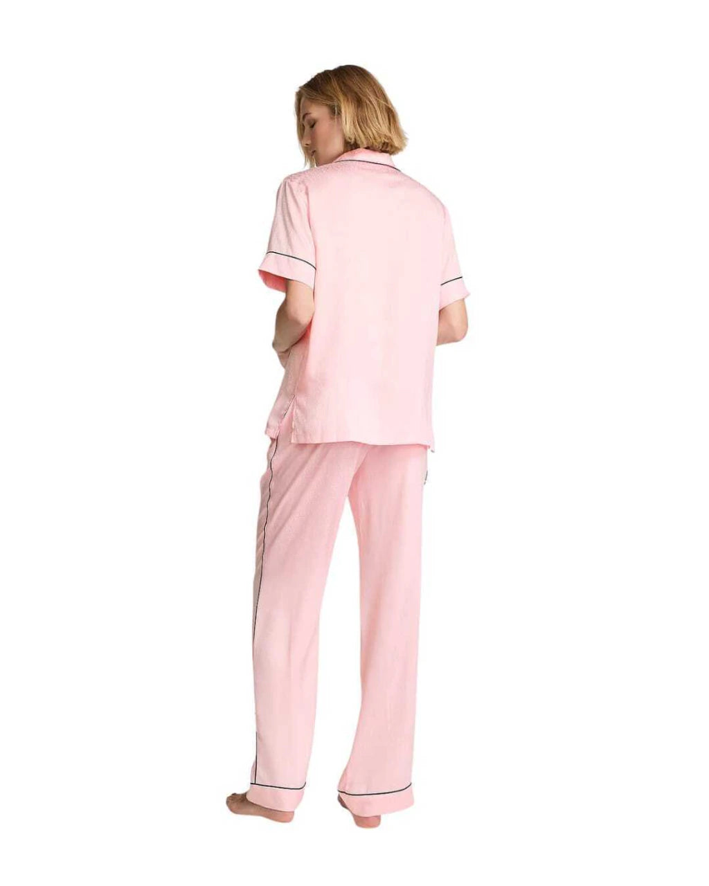 Pijama Victoria’s Secret Rosa com Calça e Manga Curta
